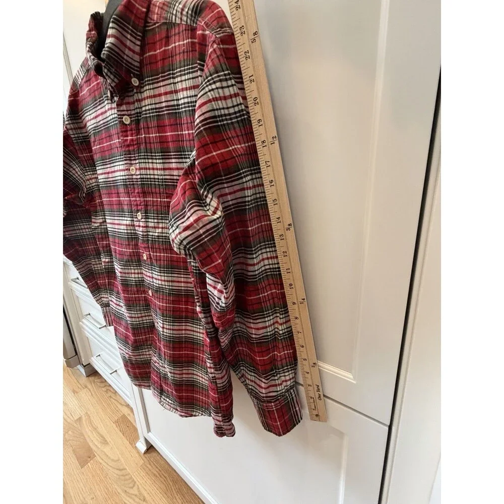 Vintage J Crew Oarsman Shirt Mens Plaid Button Down Cotton Medium Perfect Y2K